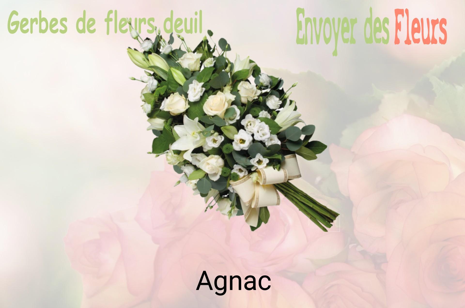 Gerbe de fleurs de deuil livrée à Agnac